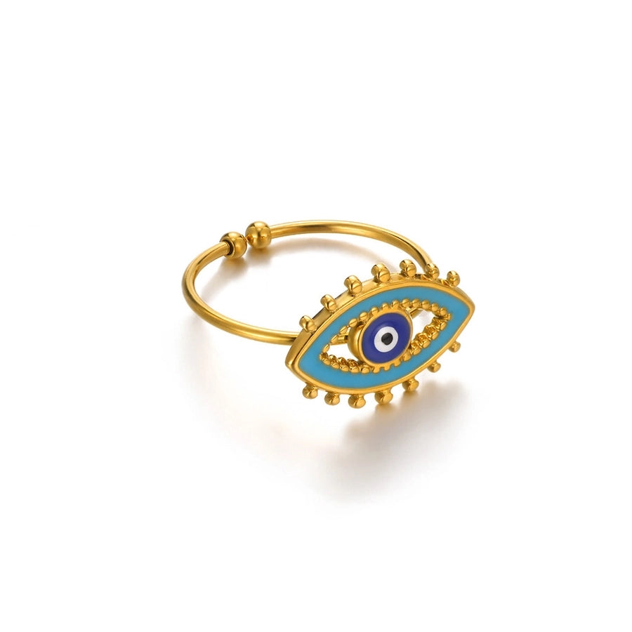 Jewelry Classical Retro Eye 304 Stainless Steel Open Rings