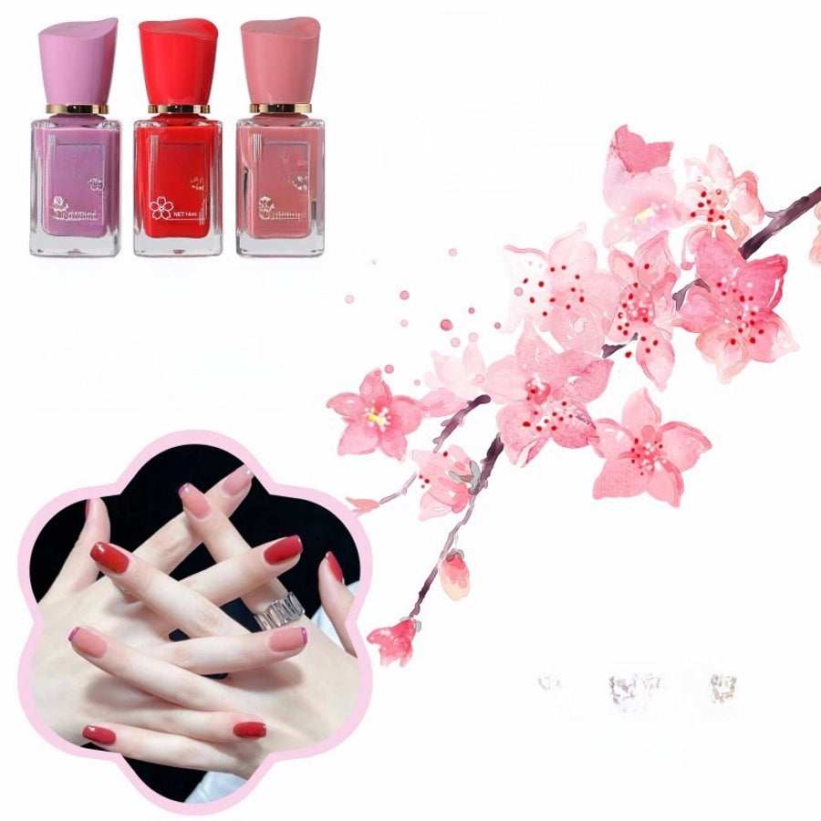 Bgve Nail Polish Long-lasting Quick-drying Transparent Nude Color Jelly Pink   Whitening Oil-based Nail Polish