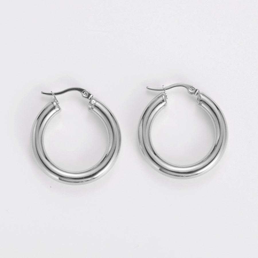 1 Pair Simple Style Geometric Plating 304 Stainless Steel No Inlaid 18K Gold Plated Stainless Steel Earrings