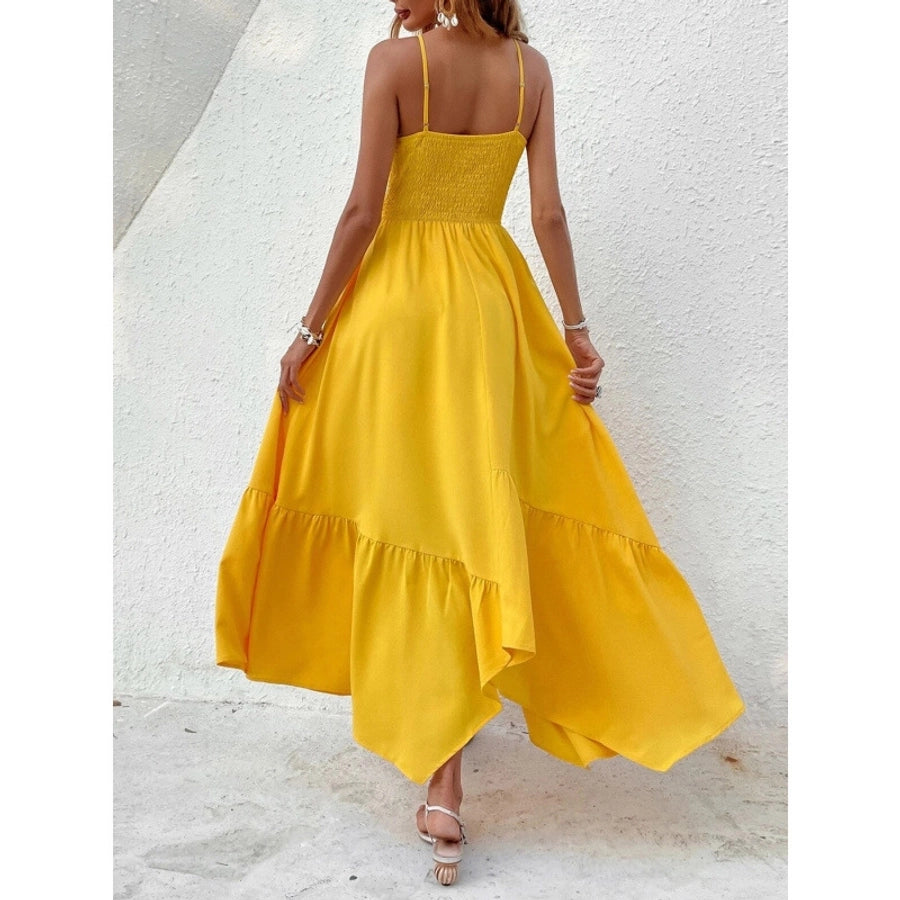 Women's Strap Dress Streetwear Strap Sleeveless Solid Color Midi Dress Holiday