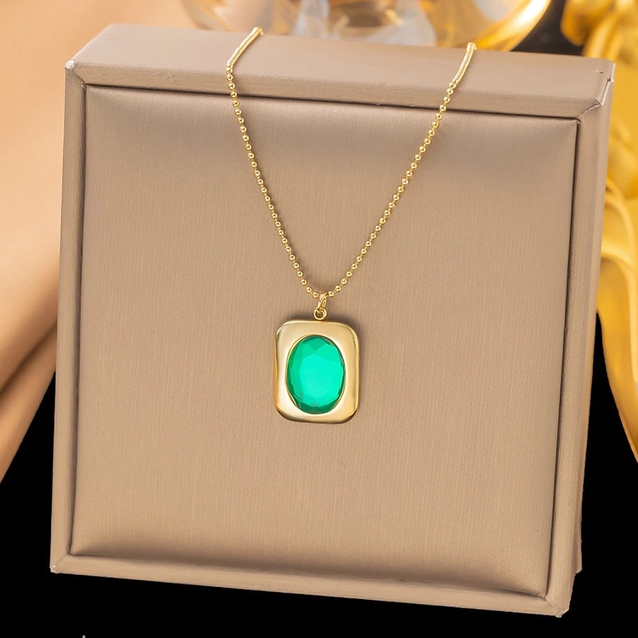 New Stainless Steel Necklace Beccarite Pendant Titanium Steel Necklace Affordable Luxury Fashion  Style Clavicle Chain