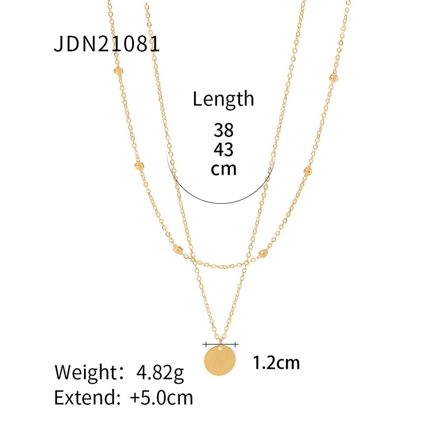 Jewelry Fashion Solid Color Stainless Steel Titanium Steel Plating Necklace