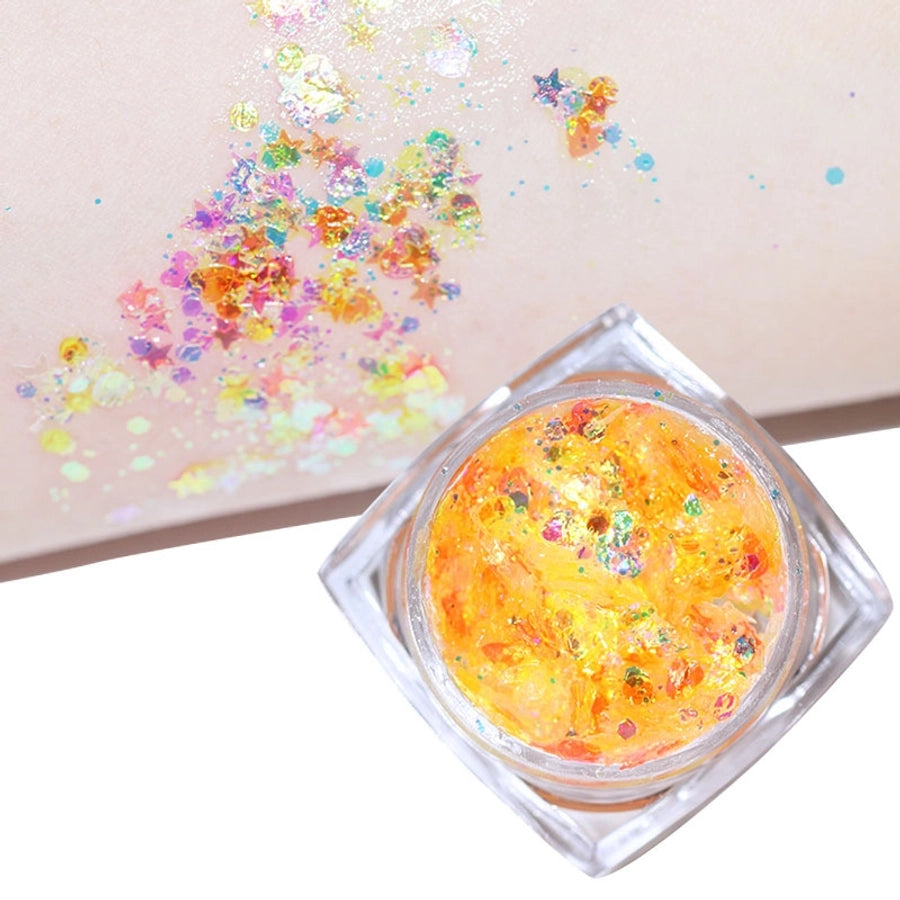 Colorful Glitter Glossy Sequin Nail Art Eye Makeup No Glue Needed Lolita Cosplay Performance Makeup Internet Celebrity Style