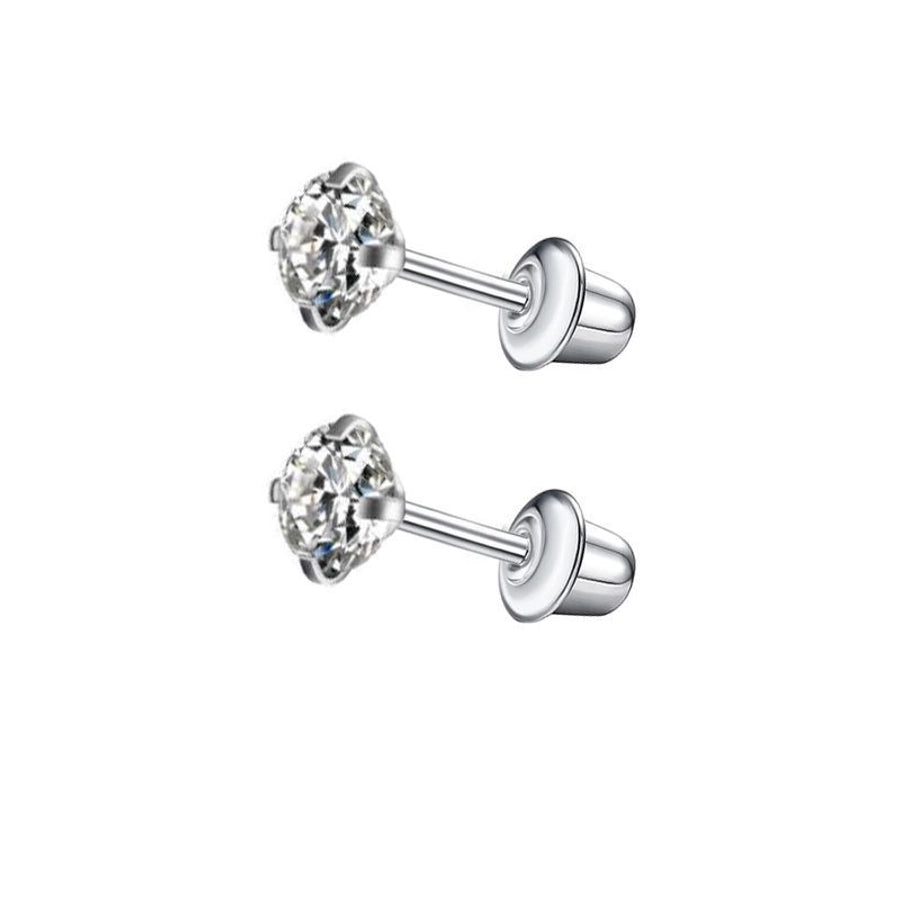 1 Pair Ear Cartilage Rings & Studs Simple Style Classic Style Heart Shape 304 Stainless Steel Plating Ear Cartilage Rings & Studs