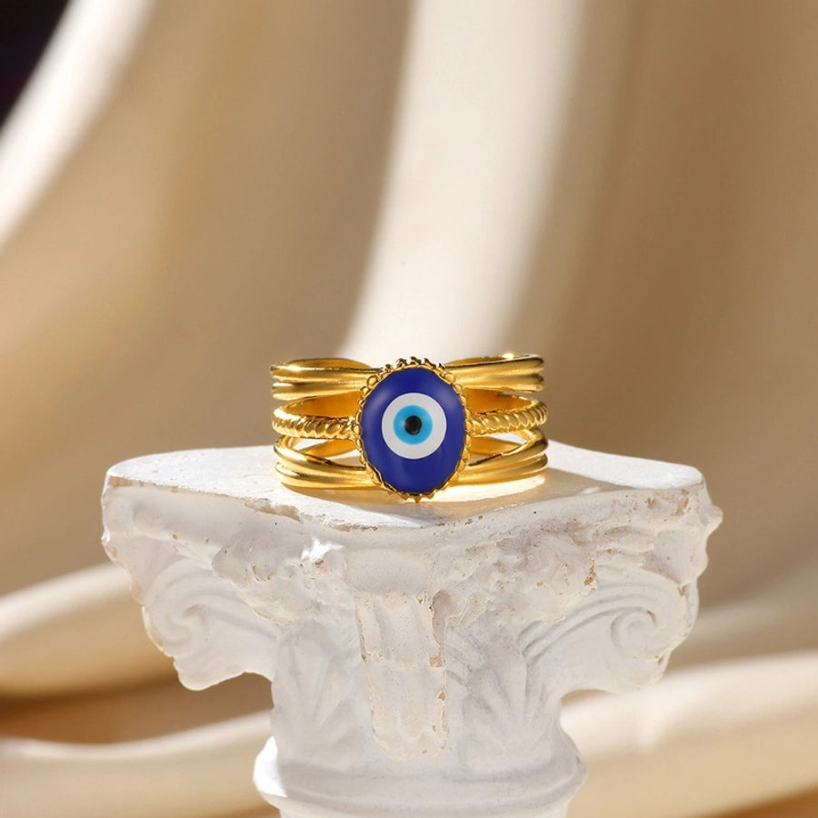 Jewelry Classical Retro Eye 304 Stainless Steel Open Rings