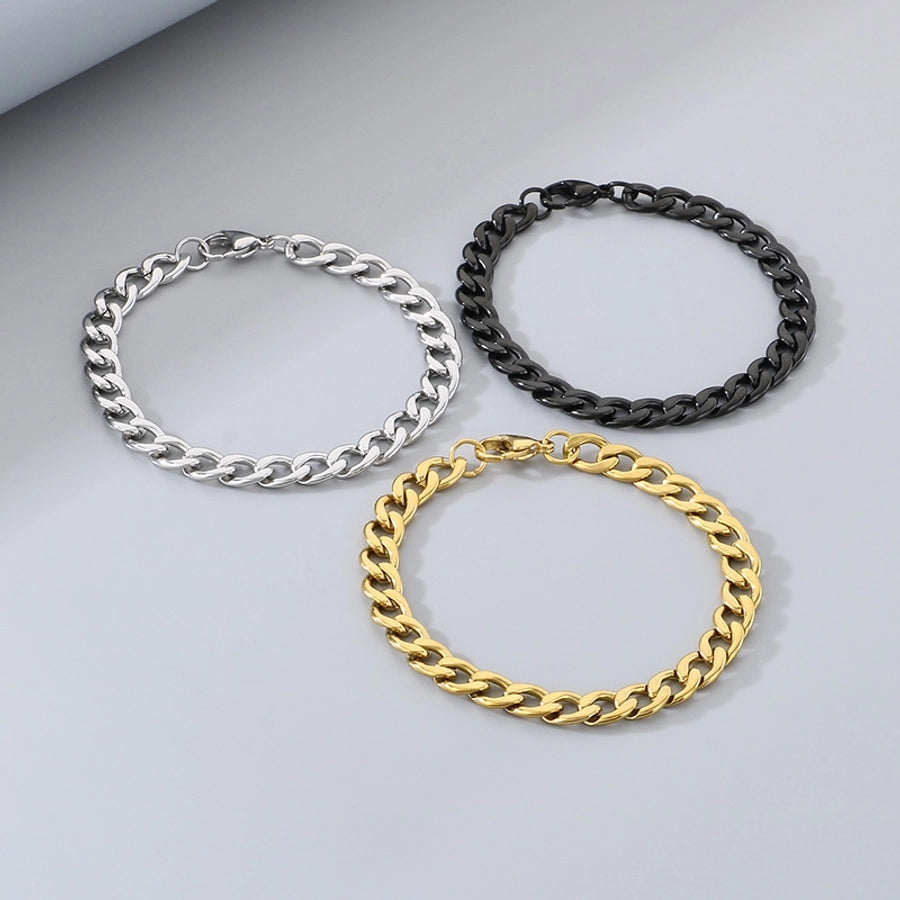 Simple Style Geometric 304 Stainless Steel 18K Gold Plated Unisex Bracelets