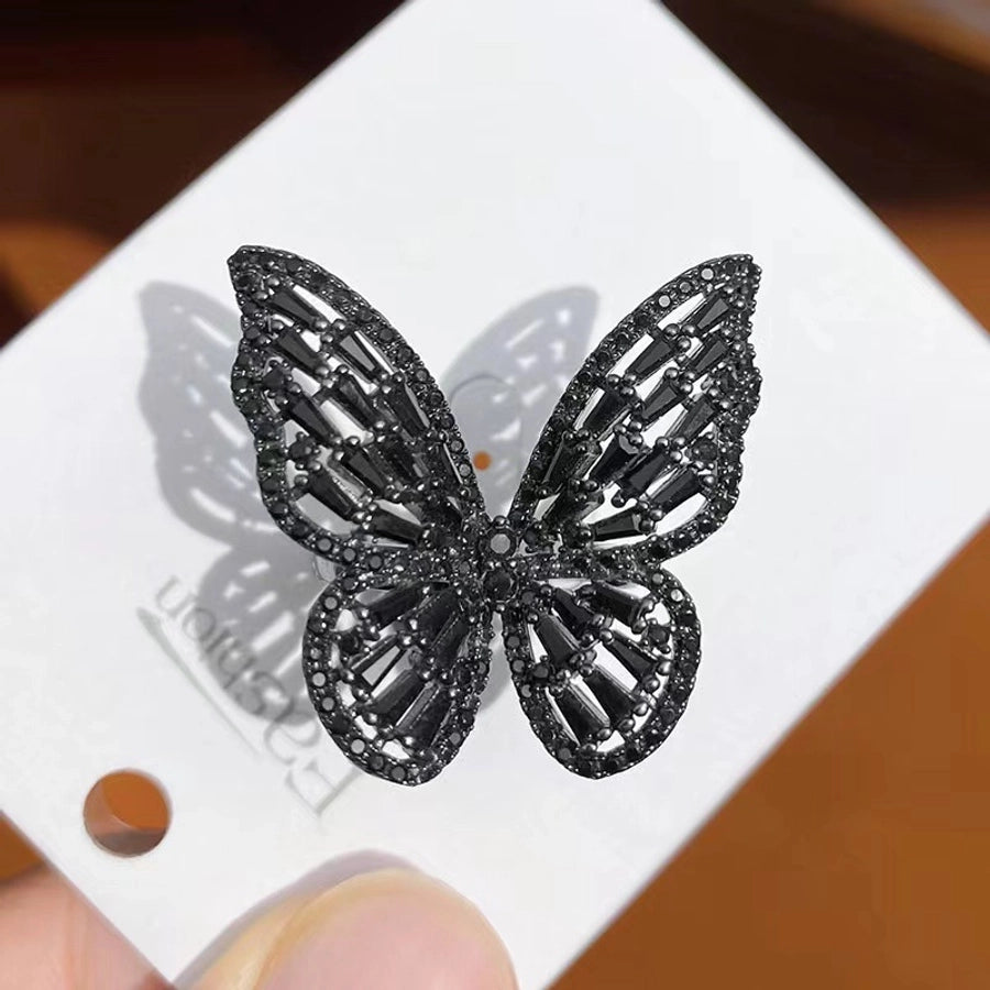 Copper Plating Butterfly Open Rings