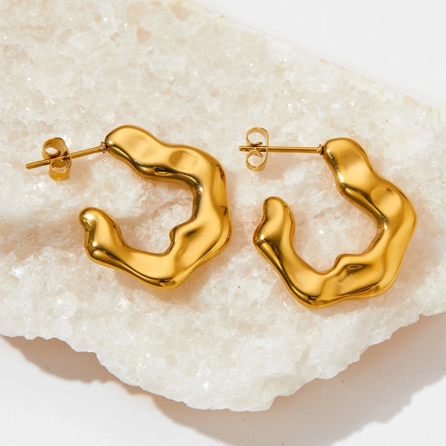 1 Pair Retro Lady Geometric Plating 304 Stainless Steel 16K Gold Plated White Gold Plated Gold Plated Earrings