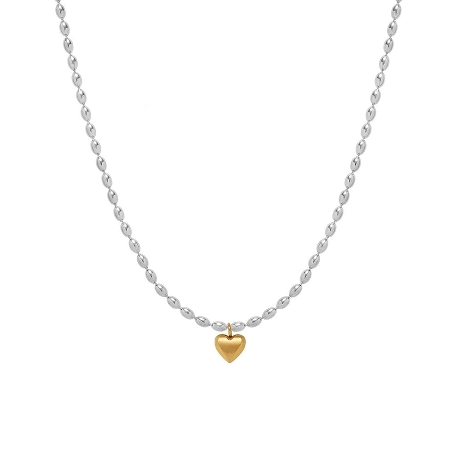 Jewelry Casual Sweet Heart Shape 201 Stainless Steel 304 Stainless Steel 18K Gold Plated Necklace