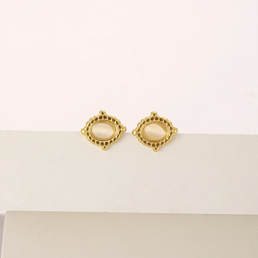 1 Pair Elegant Simple Style Geometric 304 Stainless Steel 18K Gold Plated Stainless Steel Earrings