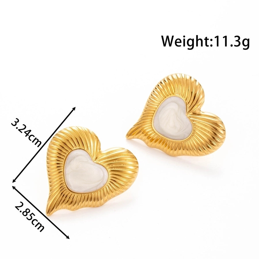 1 Pair Vintage Style French Style Heart Shape Snake Butterfly 304 Stainless Steel Ear Studs