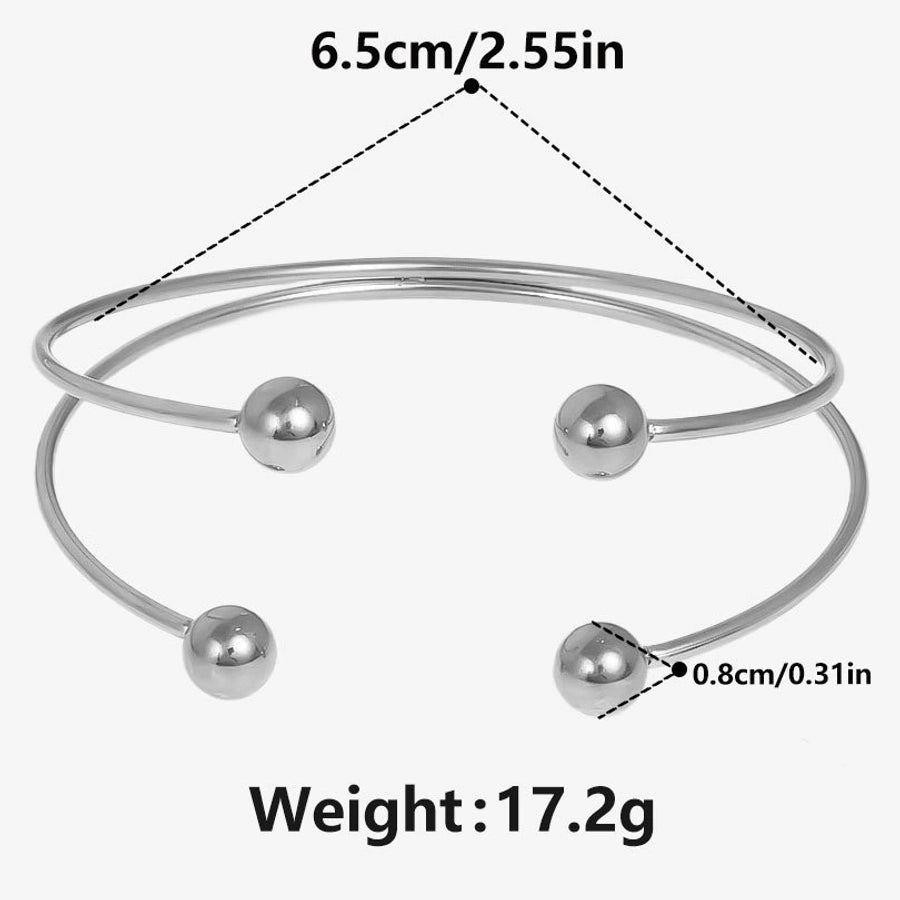 Simple Style Classic Style Geometric 304 Stainless Steel Bangle In Bulk