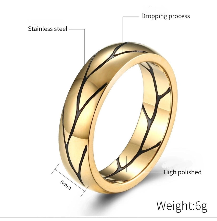 Simple Style Flame 304 Stainless Steel 18K Gold Plated Unisex Rings