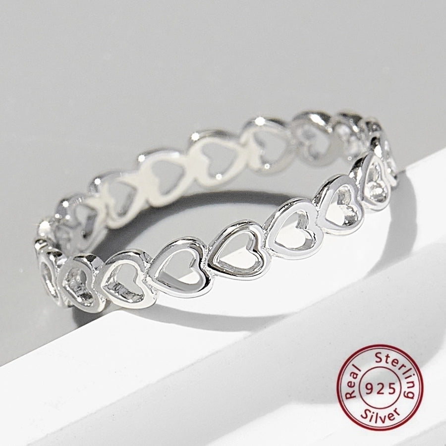 925 Sterling Silver Heart Shape Rings