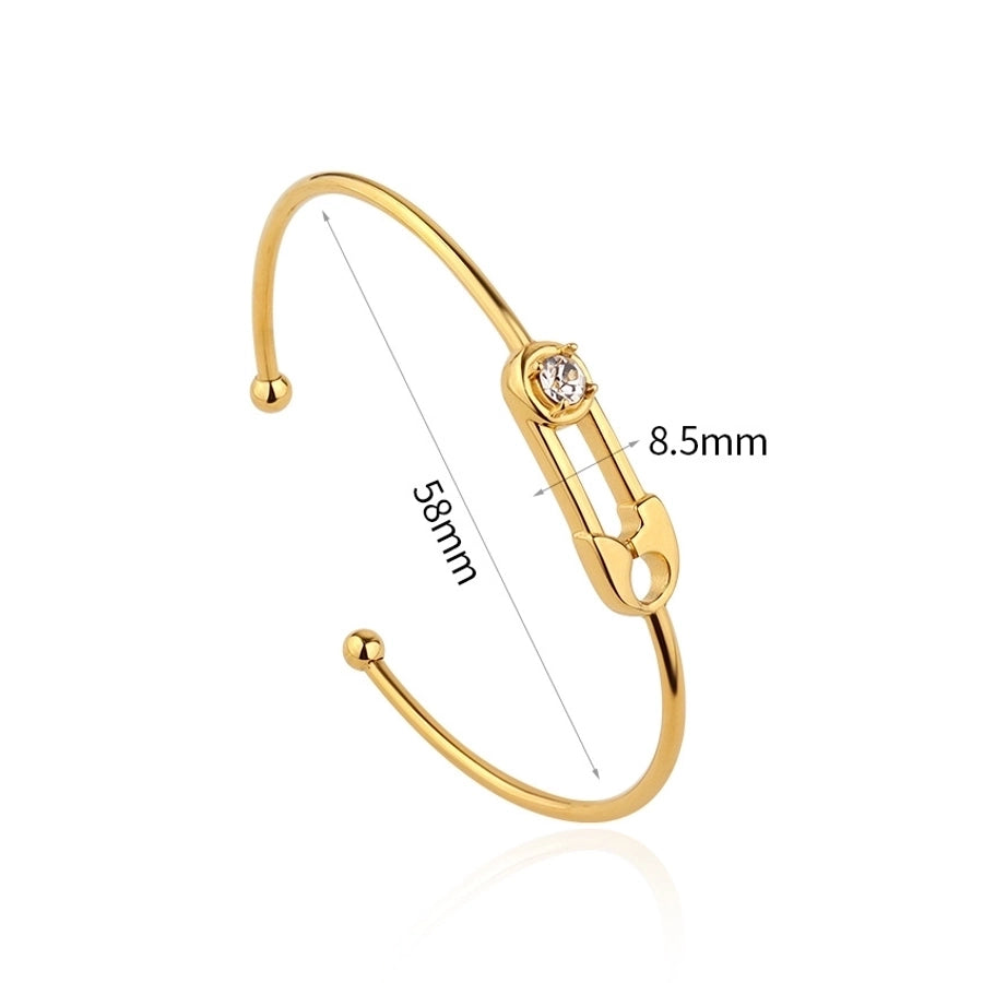 IG Style Simple Style Geometric 304 Stainless Steel Bangle In Bulk