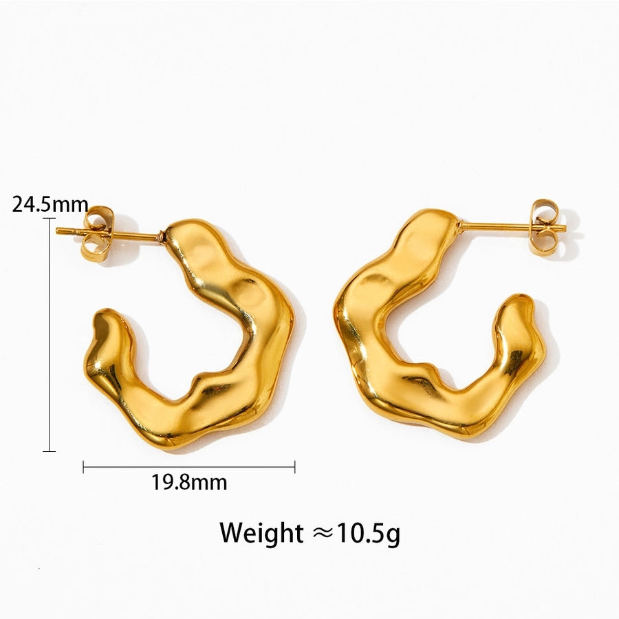 1 Pair Retro Lady Geometric Plating 304 Stainless Steel 16K Gold Plated White Gold Plated Gold Plated Earrings