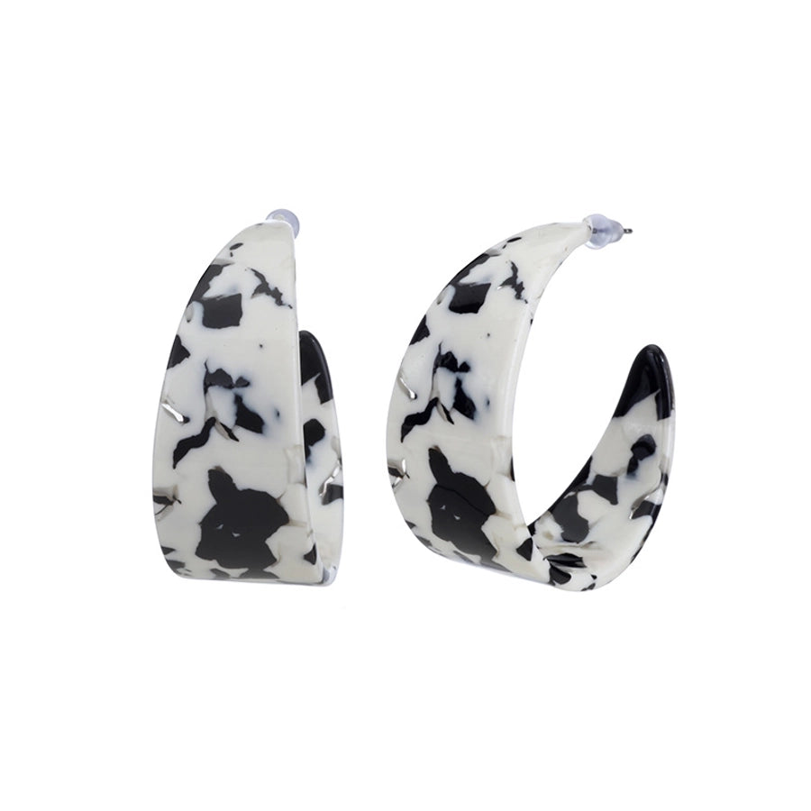 wis  popular C- shaped acetate plate earrings acrylic fashion earrings exaggerated  earrings - CEJEW