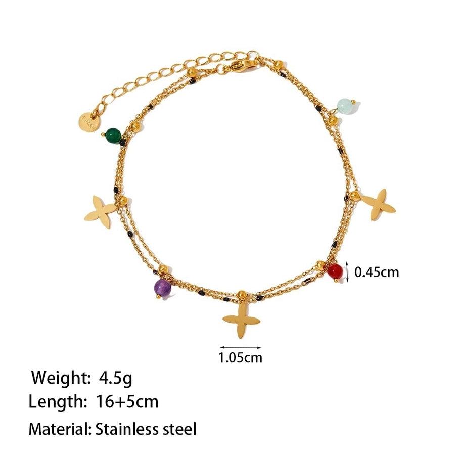 Jewelry Casual Glam Commute Cross 304 Stainless Steel 18K Gold Plated Polishing Plating Jewelry Set