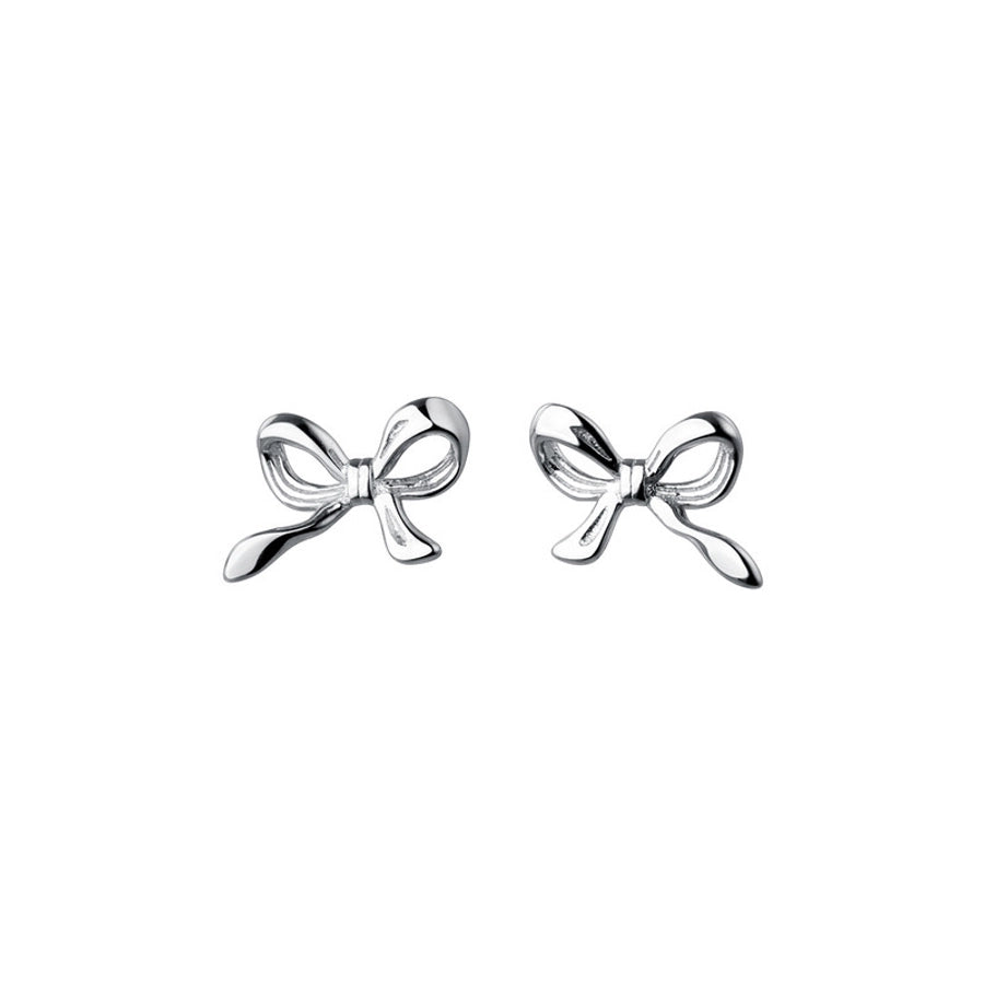 1 pair simple style bow knot plating copper ear studs