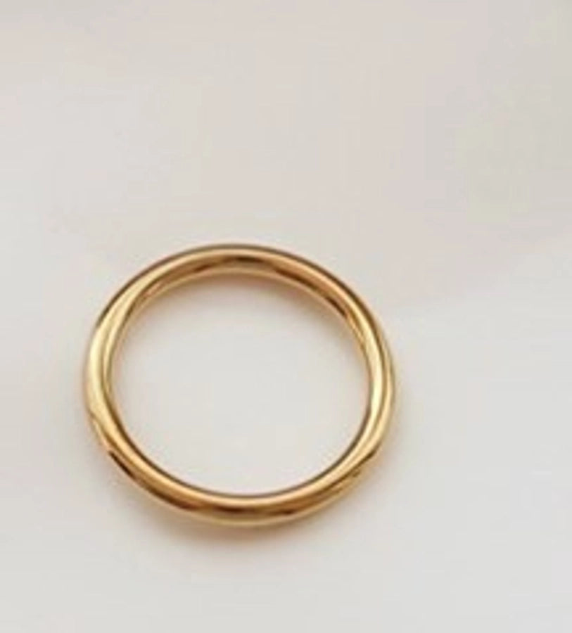 simple style solid color stainless steel polishing rings