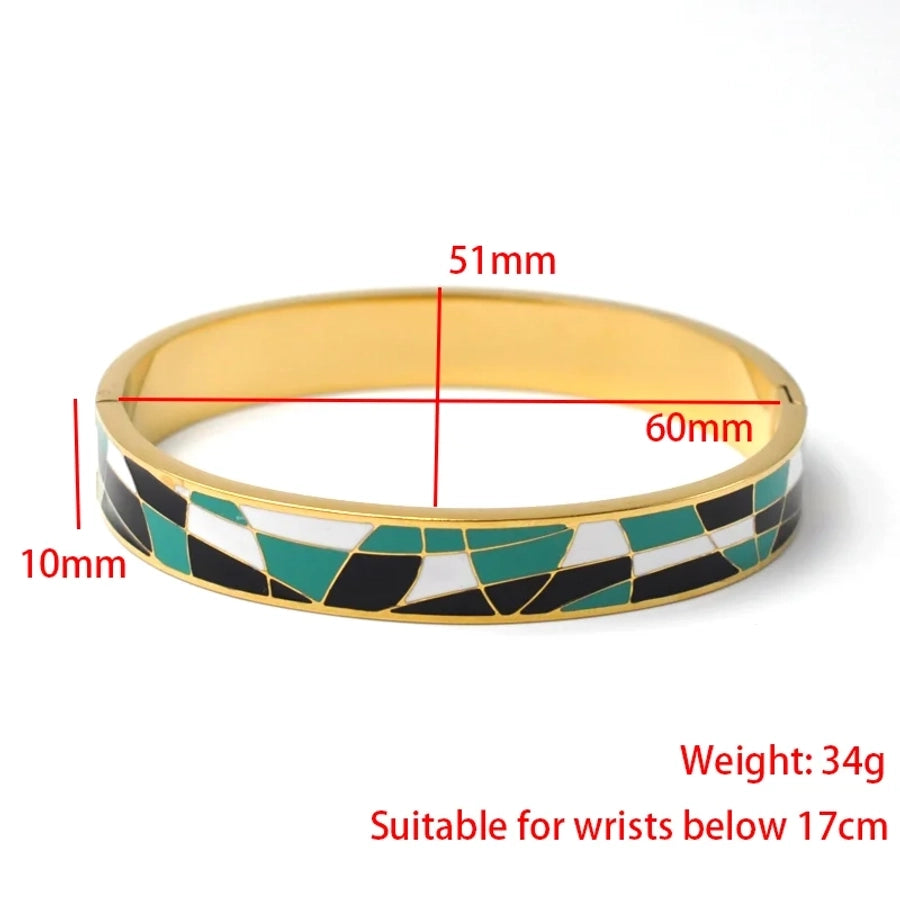 Glam Luxurious Tropical Irregular Titanium Steel Bangle In Bulk