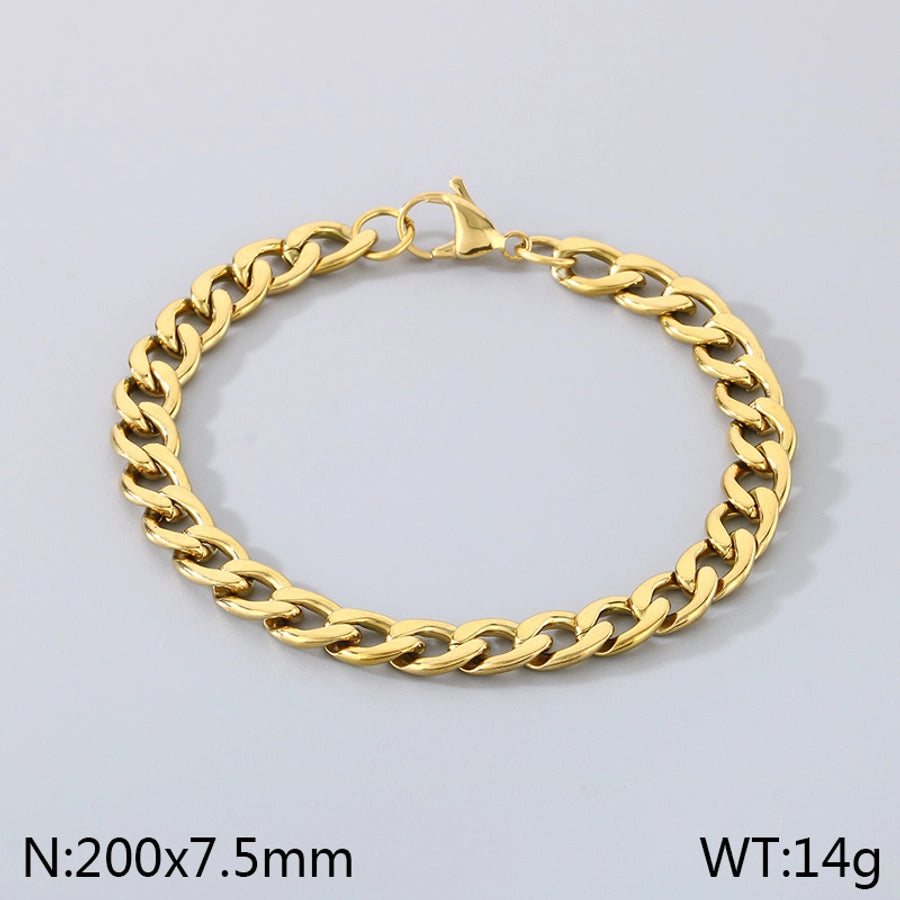 Simple Style Geometric 304 Stainless Steel 18K Gold Plated Unisex Bracelets