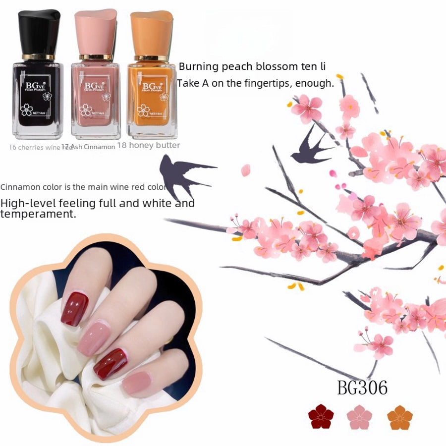 Bgve Nail Polish Long-lasting Quick-drying Transparent Nude Color Jelly Pink   Whitening Oil-based Nail Polish