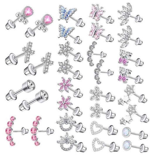 1 Pair Ear Cartilage Rings & Studs Simple Style Classic Style Heart Shape 304 Stainless Steel Plating Ear Cartilage Rings & Studs