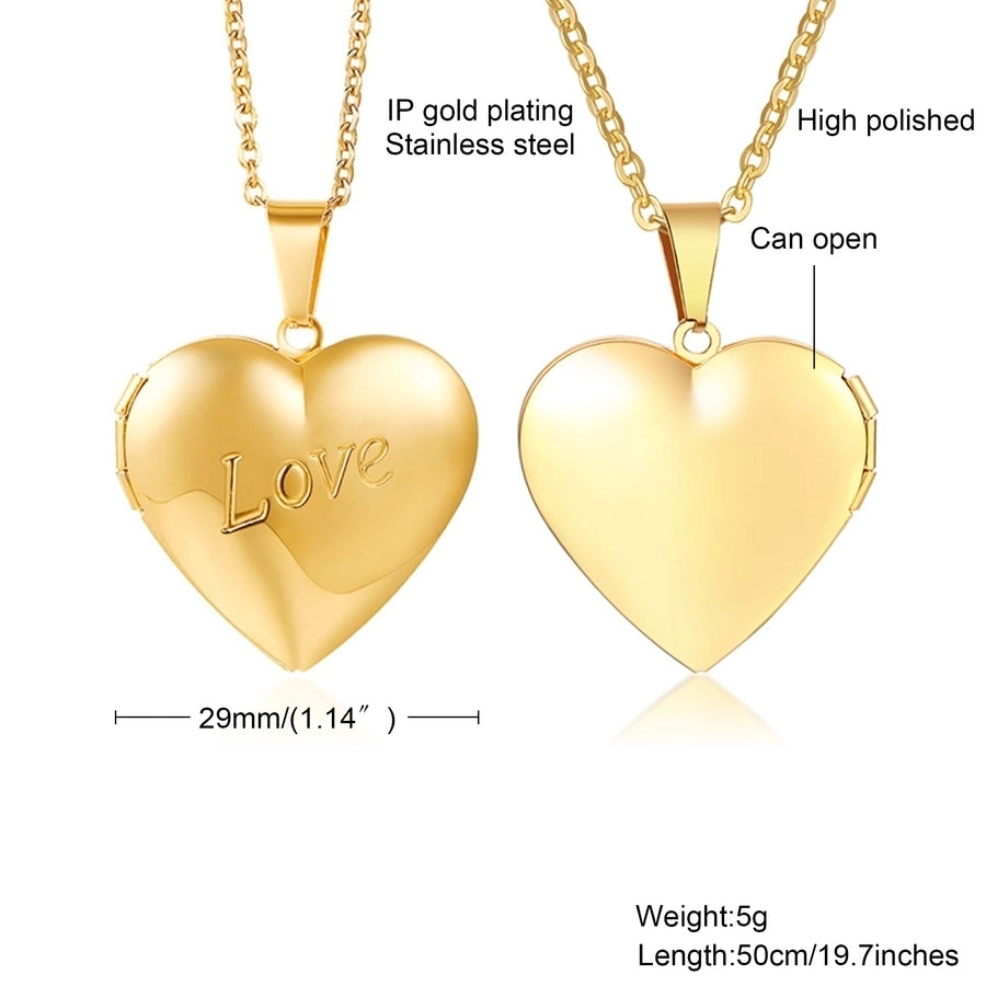 Jewelry Basic Vintage Style Romantic Heart Shape 201 Stainless Steel 18K Gold Plated