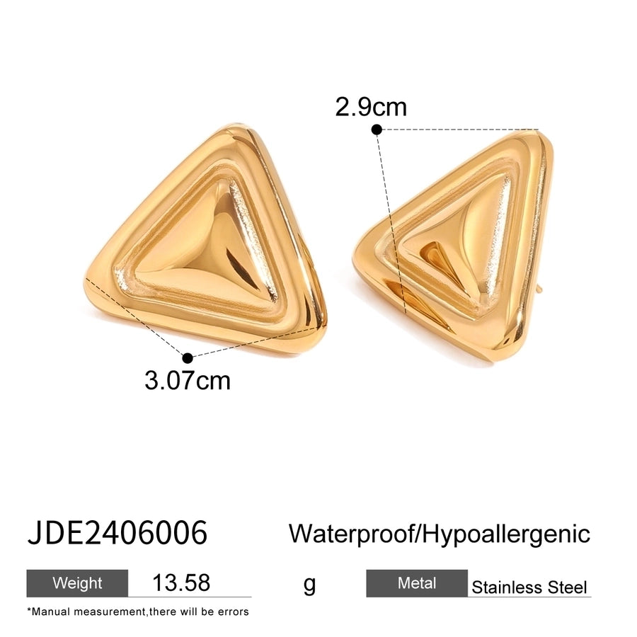 1 Pair Simple Style Classic Style Geometric 304 Stainless Steel Ear Studs