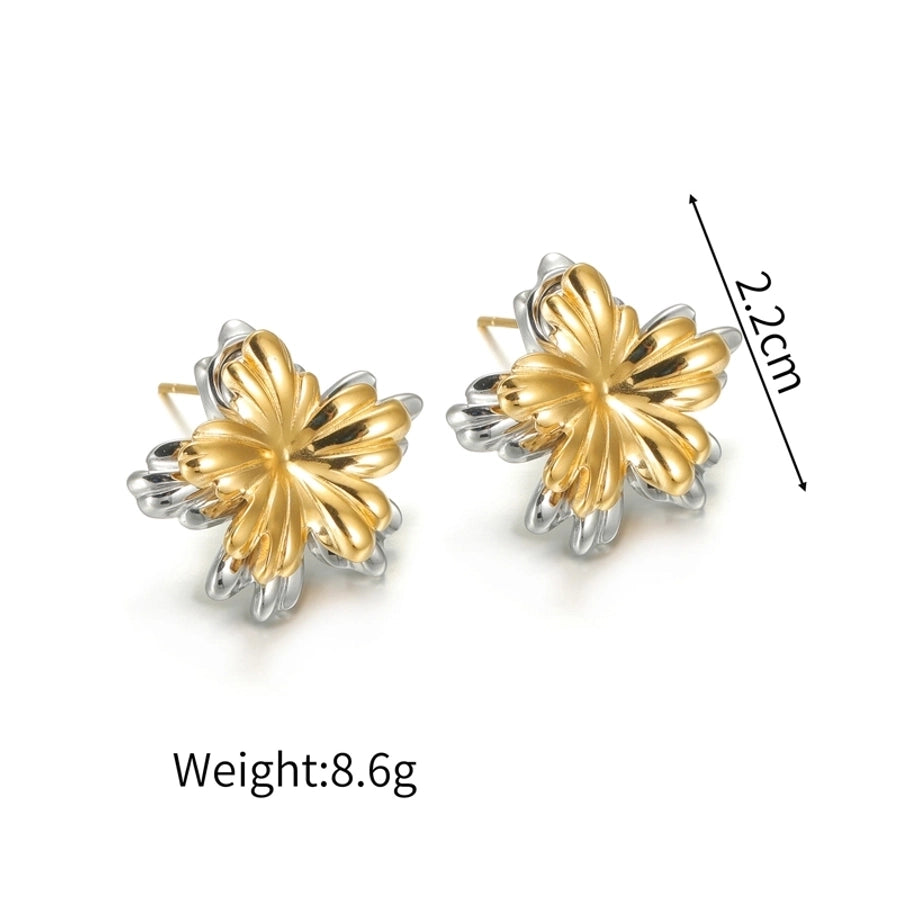 1 Piece Elegant Lady IG Style Irregular Irregular 304 Stainless Steel 18K Gold Plated Ear Studs