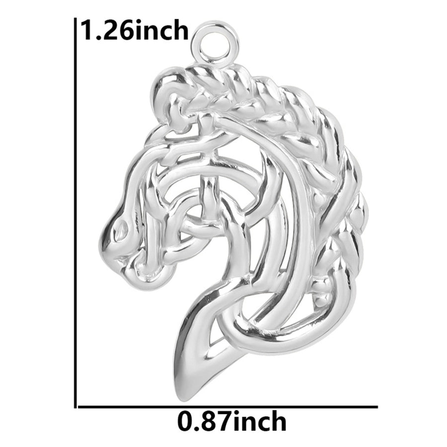 Jewelry IG Style Simple Style Horse 304 Stainless Steel 18K Gold Plated Hollow Out Pendant Necklace Necklace Pendant