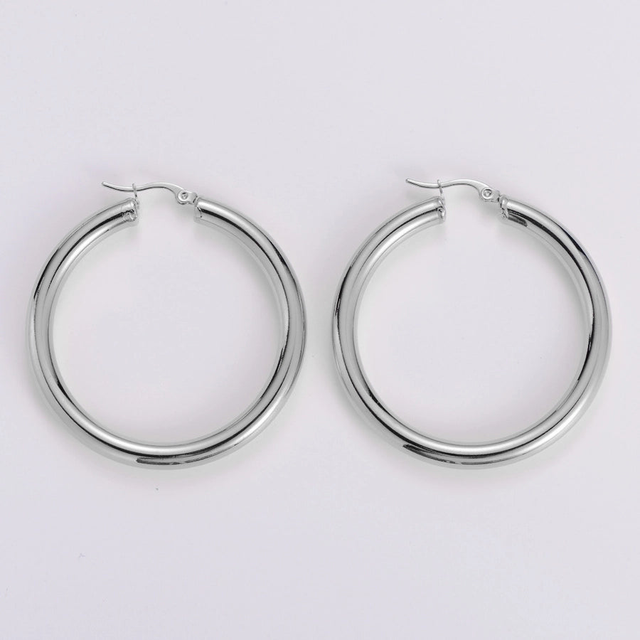 1 Pair Simple Style Geometric Plating 304 Stainless Steel No Inlaid 18K Gold Plated Stainless Steel Earrings