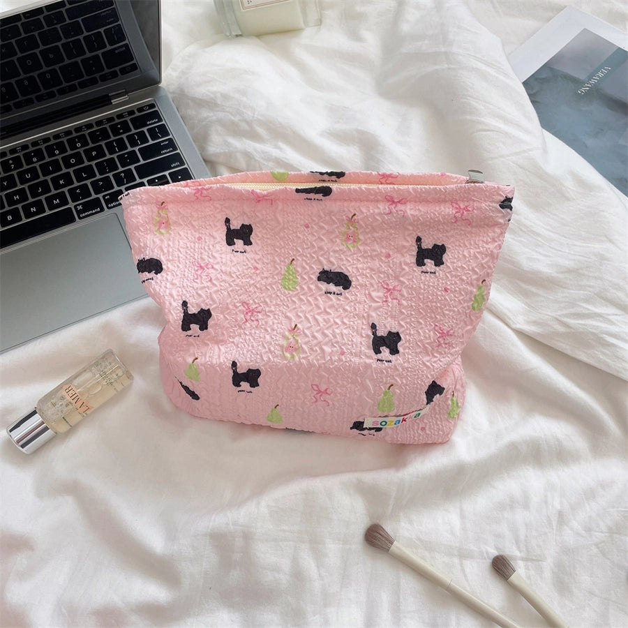 Streetwear Cartoon Polyester Square Makeup Bags