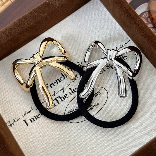 Women's IG Style Basic Commute Solid Color Bow Knot Alloy Hair Tie - CEJEW