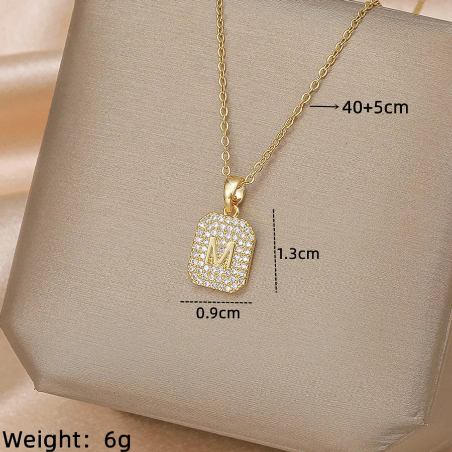 IG Style Simple Style Electrocardiogram Wings Bow Knot 201 Stainless Steel Copper Plating Inlay Opal Zircon Pendant Necklace