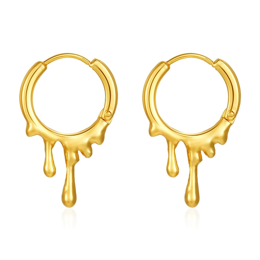 1 Pair Simple Style Geometric 304 Stainless Steel 18K Gold Plated Earrings