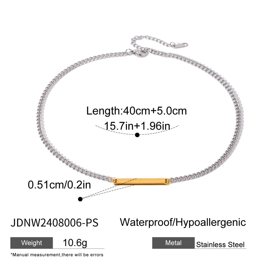 Jewelry Simple Style Classic Style Geometric 304 Stainless Steel Stainless Steel Necklaces - CEJEW