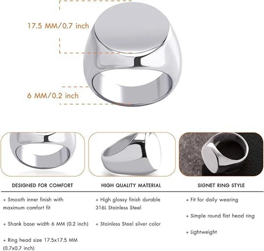 304 Stainless Steel Gold Plated Solid Color Rings