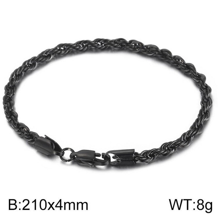 Elegant Simple Style Streetwear Twist 304 Stainless Steel 18K Gold Plated Unisex Bracelets