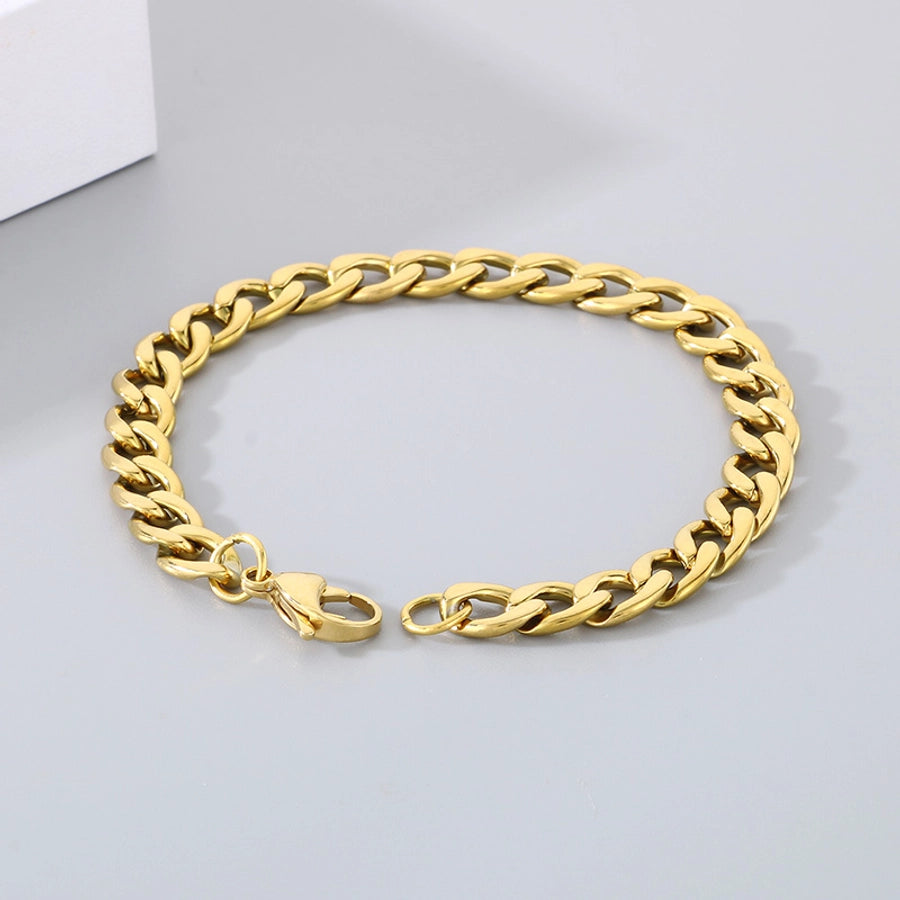 Simple Style Geometric 304 Stainless Steel 18K Gold Plated Unisex Bracelets