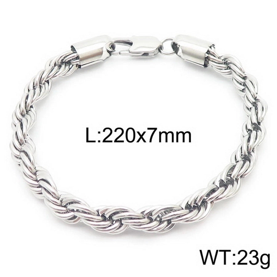 Elegant Simple Style Streetwear Twist 304 Stainless Steel 18K Gold Plated Unisex Bracelets