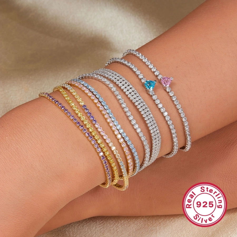 925 Sterling Silver Bracelets Elegant Glam