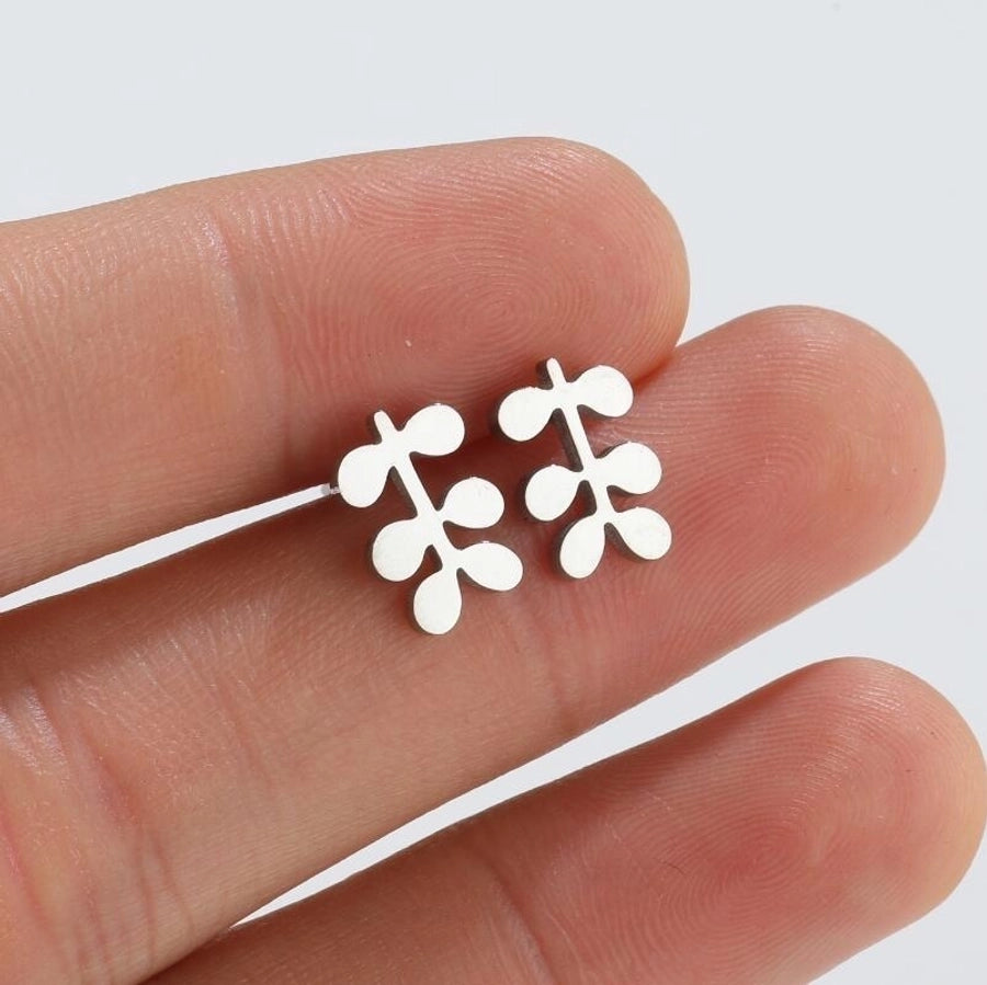 Fashion Geometric Plating 201 Stainless Steel No Inlaid 18K Gold Plated Ear Studs