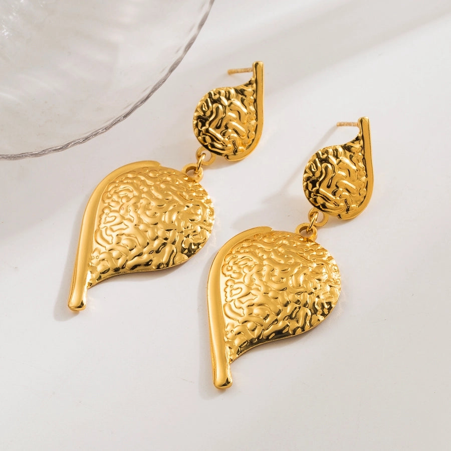 1 Pair Basic Modern Style Commute Solid Color Gourd 304 Stainless Steel 18K Gold Plated Ear Studs