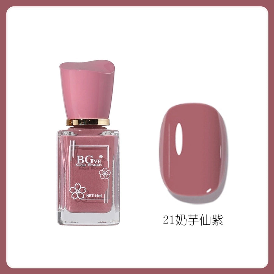 Bgve Nail Polish Long-lasting Quick-drying Transparent Nude Color Jelly Pink   Whitening Oil-based Nail Polish