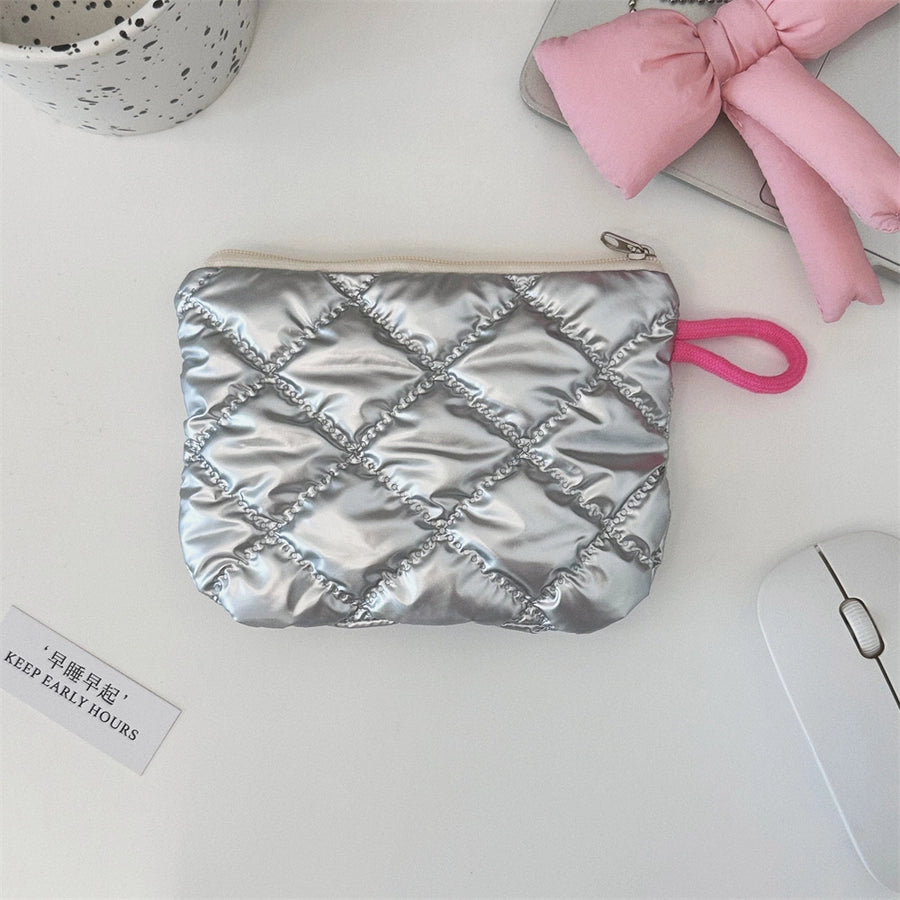 Streetwear Geometric pu Square Makeup Bags