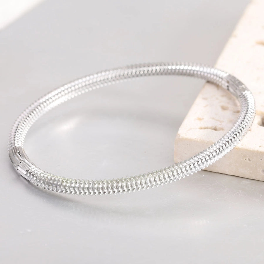 Simple Style Commute Geometric 304 Stainless Steel Bangle In Bulk