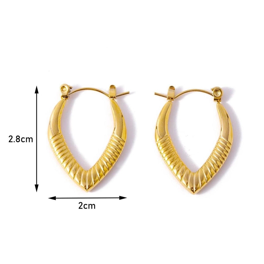 1 Pair Simple Style Geometric 304 Stainless Steel 18K Gold Plated Earrings