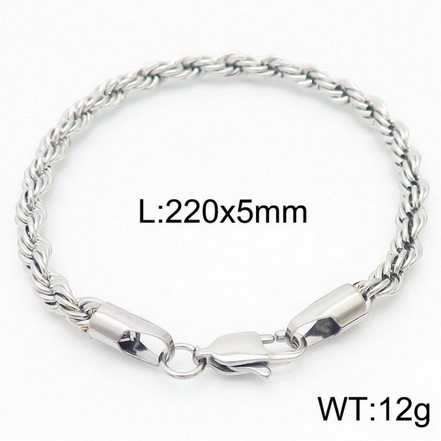 Elegant Simple Style Streetwear Twist 304 Stainless Steel 18K Gold Plated Unisex Bracelets